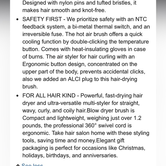 7 Magic Hair Dryer Brush & 6 in 1 Hair Styler,110,000 RPM High-Speed NIB NWT - Picture 13 of 16